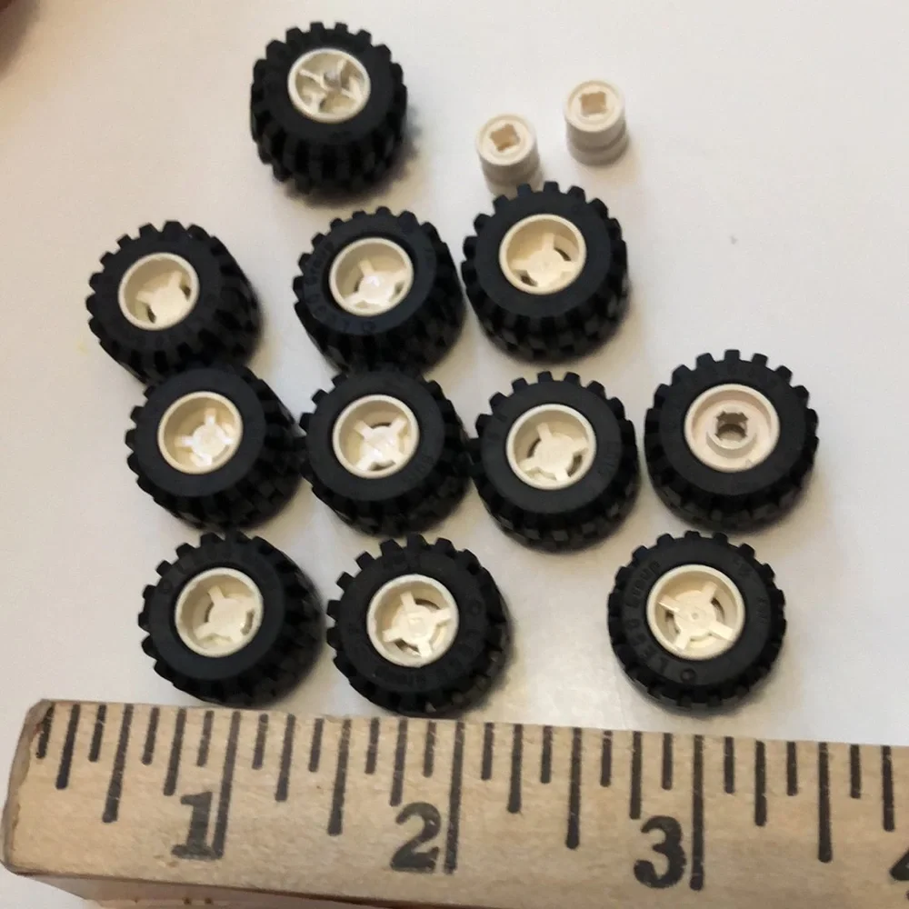Lego Wheels LEGO tires Lego Part 6015 Tires and GRAY 6014 Wheels Rims #6